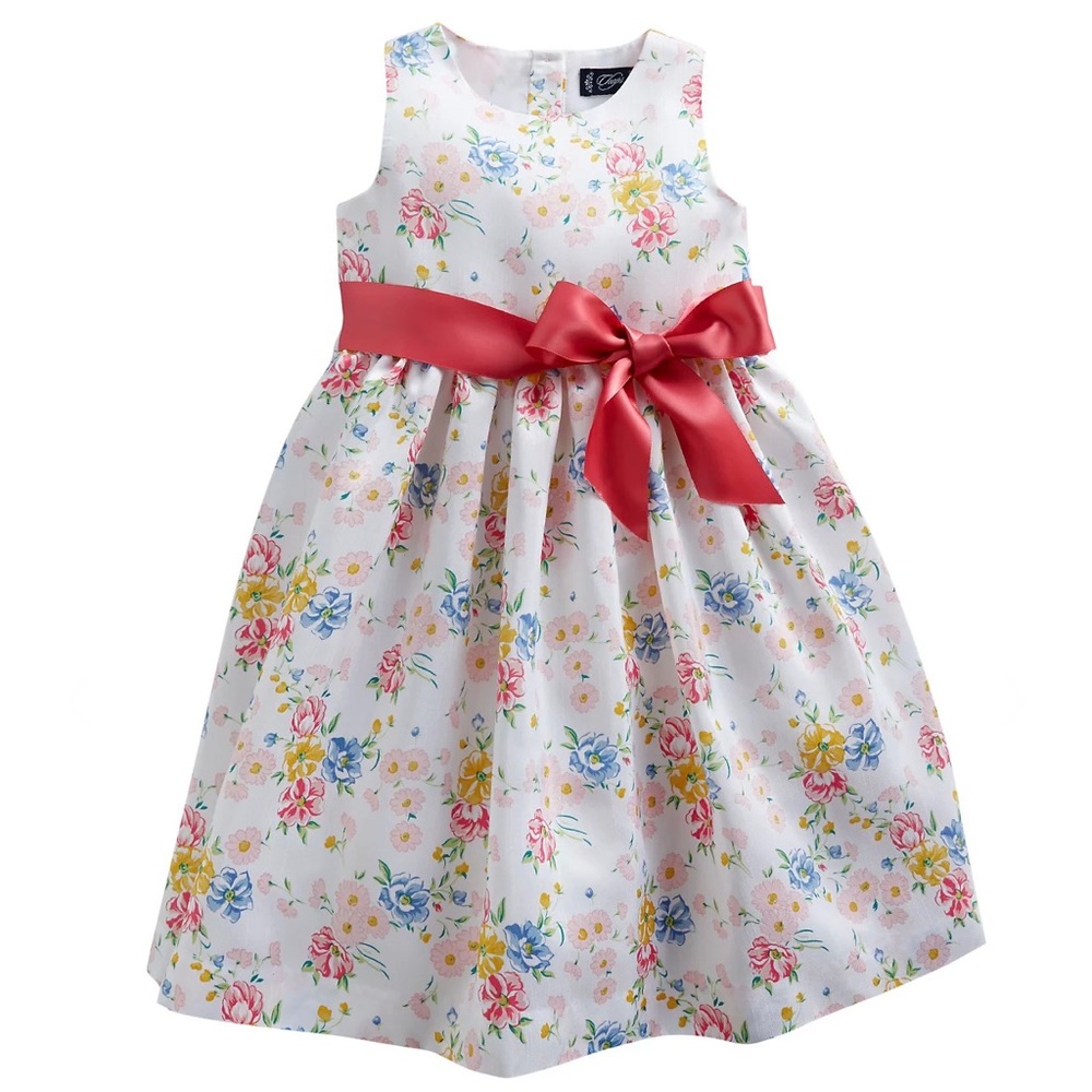 Chaps White Floral Dress